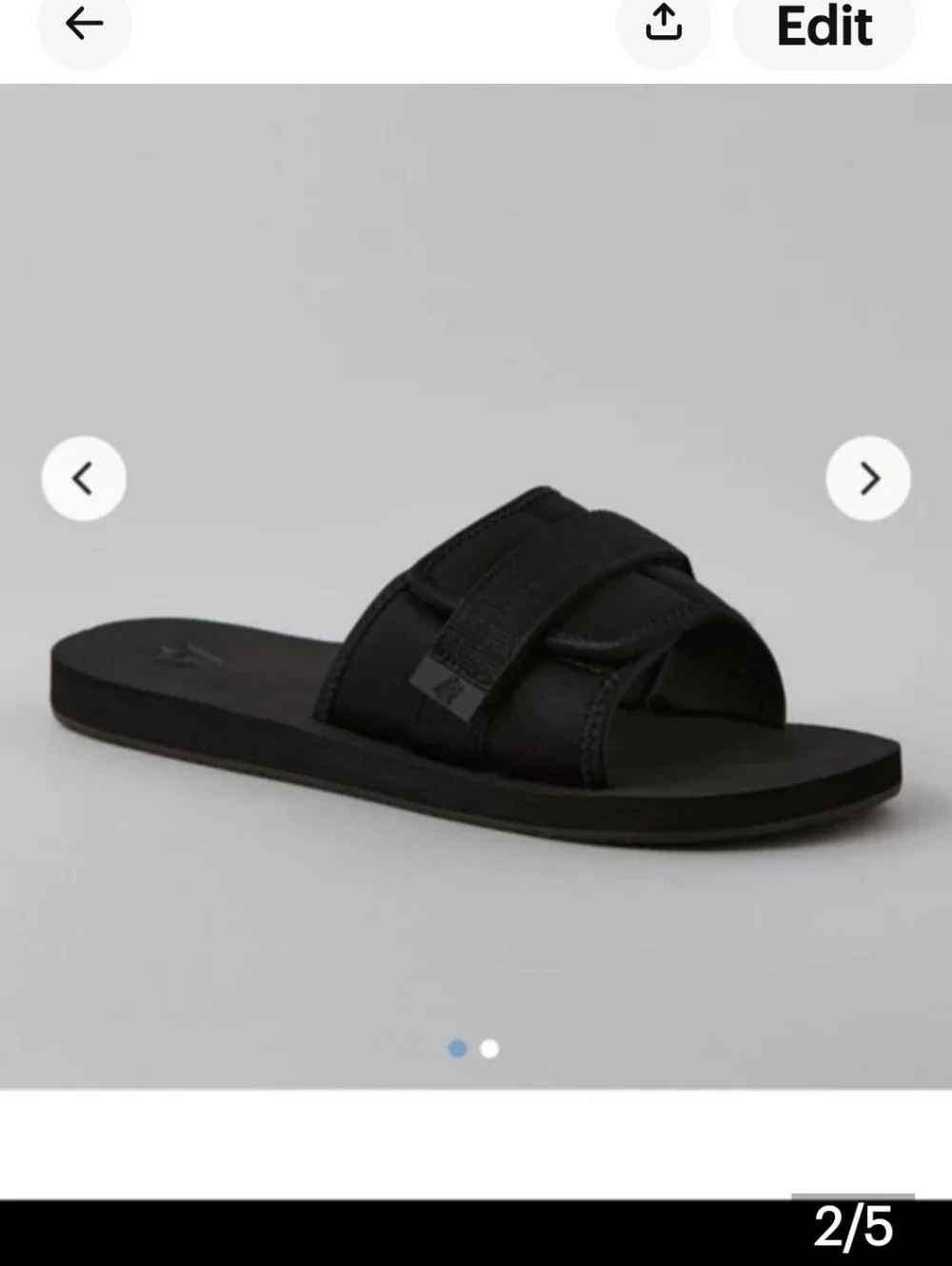 AE Black Slide Sandal - Men's Casual Slip-On Size 10